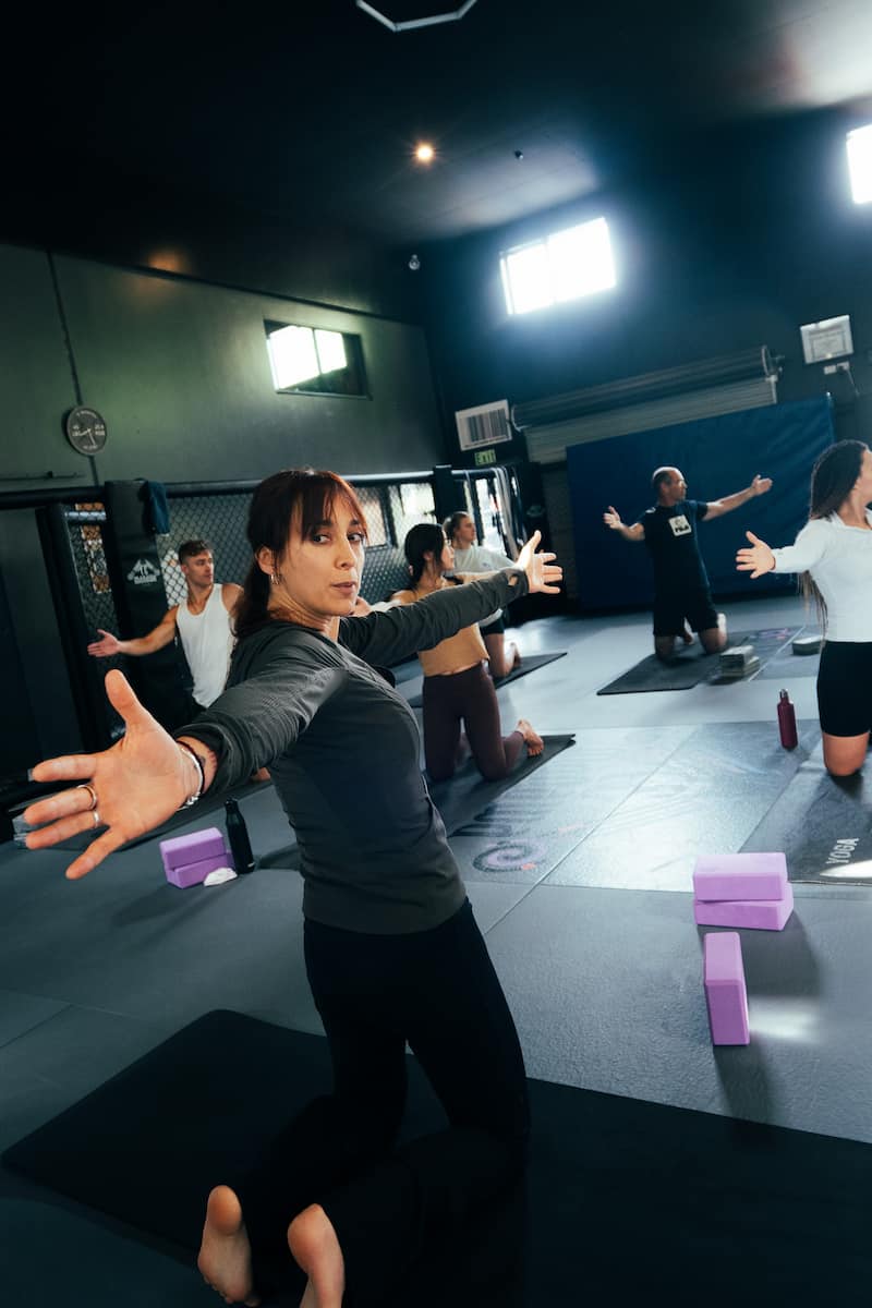 Yoga class at Industrial Fitness Queenstown