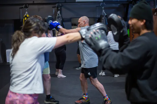 Boxing class at Industrial Fitness gym in Queenstown