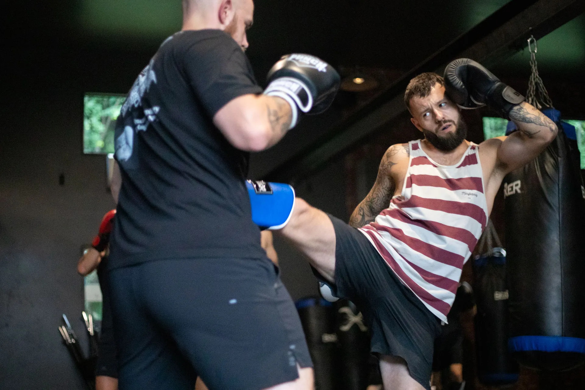 Muay Thai training at Industrial Fitness gym in Queenstown